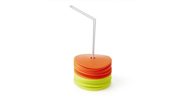 Set of 24 boundary markers - Orange & Yellow - 15 cm