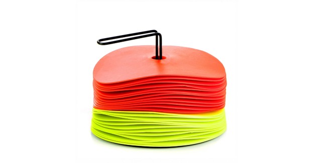 Set of 24 boundary discs - Orange & Yellow - 20 cm