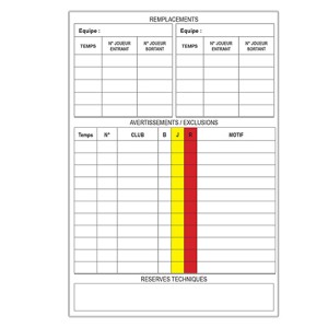 Carnet de 15 cartes seules d'arbitrage football