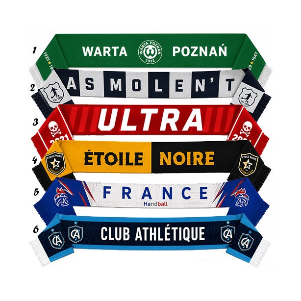 Écharpe supporter - 100% sublimée + franges ajoutées