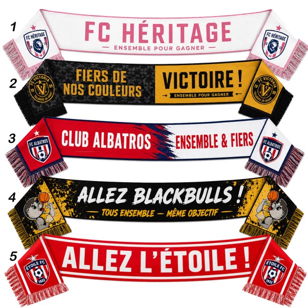 Écharpe HD personnalisée avec franges rajoutées - Écharpe supporter