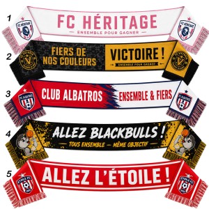Écharpe HD personnalisée avec franges rajoutées - Écharpe supporter