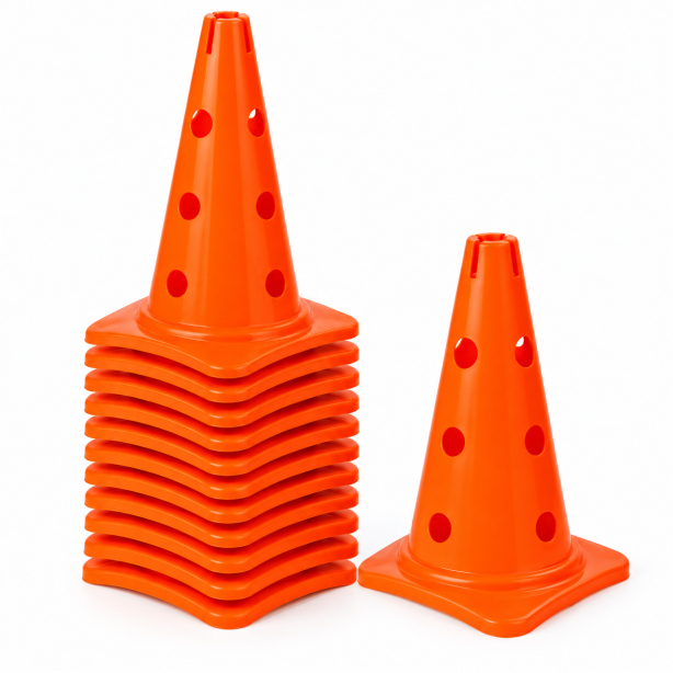 Lot de 10 cônes à trous - 40 cm