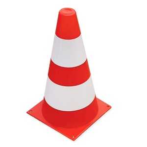 Lot de 10 cônes réfléchissant à bandes - 23 cm