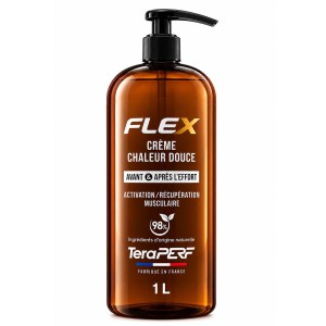 Crème chauffante douce FLEX TeraPerf - Avant & après l’effort - 1 Litre