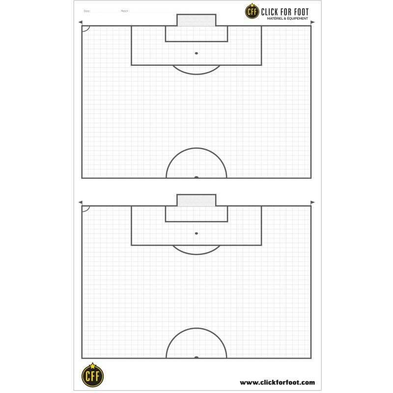 Tableau tactique football - 75 x100 cm - Click For Foot