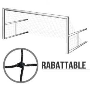 Filets de foot à 8 rabattables : 6.10 x 2.10 x 2.50 cm