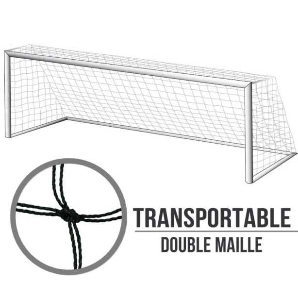 Filets de foot à 8 rabattables : 6.10 x 2.10 x 2.50 cm