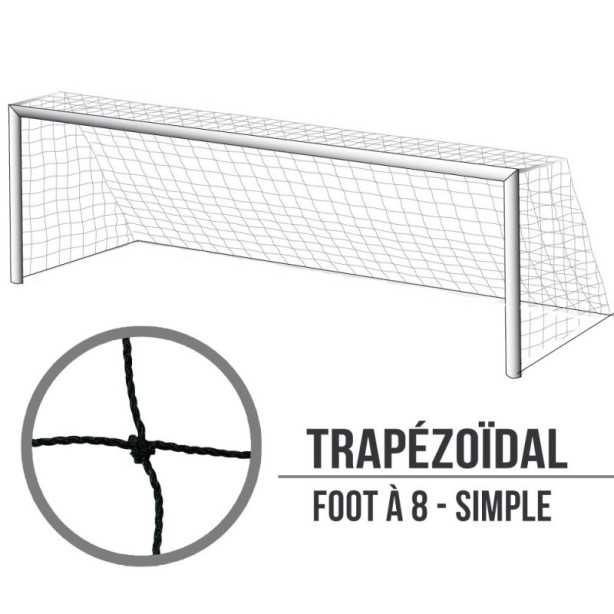 Filets de foot à 8 simple - 6x2.1x2m - La paire