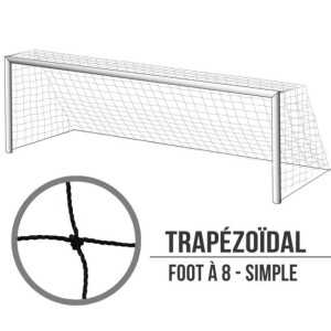 Filets de foot à 8 simple - 6x2.1x2m - La paire