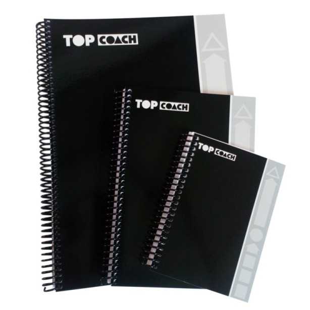 Lot de 3 carnets spirale Top Coach