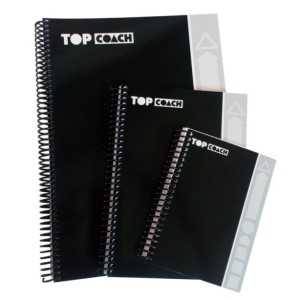 Lot de 3 carnets spirale Top Coach
