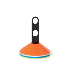 Plots D'entraînement Football - Lot De 20 Cônes Multicolores - Pour Slalom, Agility Ou Parcours - 5 Couleurs