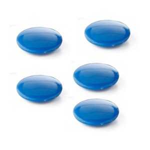 Lot de 5 aimants épais - Bleu - 30 mm