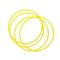 Lot de 12 cerceaux plats - Jaune