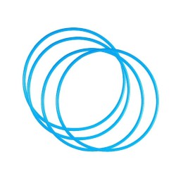 Lot de 12 cerceaux plats - Bleu