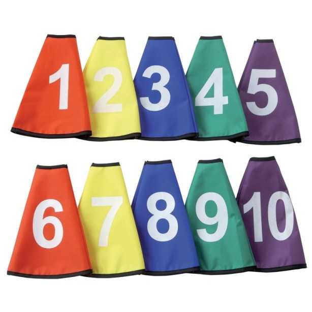 Set of 10 cone sleeves - Numbered from 1 to 10
